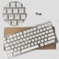 104+16 Brief White PBT Dye-subbed XDA Keycap Set for Mechanical Keyboard English / Thai / Japanese / Russian / Arabic / French / German / Spanish